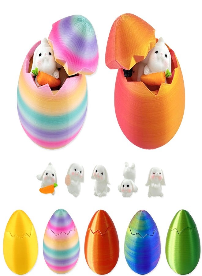 Wercow 5Pcs 3D Printed Spiral Egg Fidget,Easter Eggs ,Easter Egg Relax Anxiety Toy for Kids Easter Basket Stuffer Filler,Family Travel Games Gifts Student Best Gift for Classroom - Image 2
